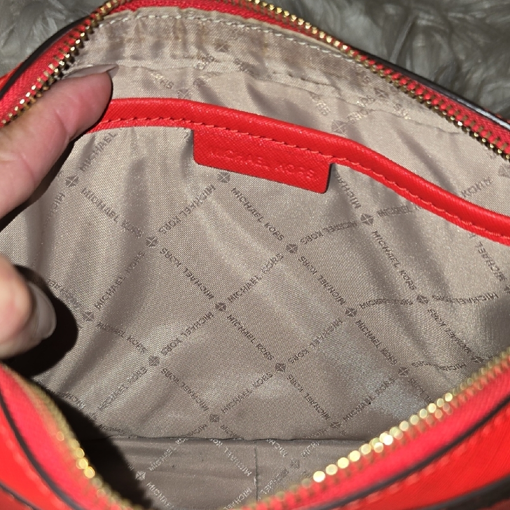 Authentic Michael Kors Studded Red Crossbody Bag - Picture 6 of 8